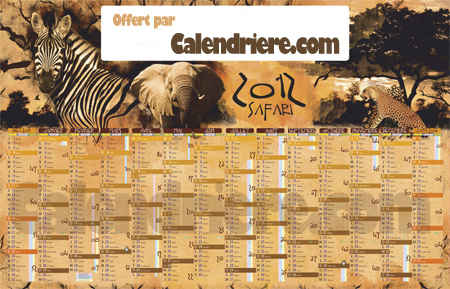 exemple de calendrier 2012