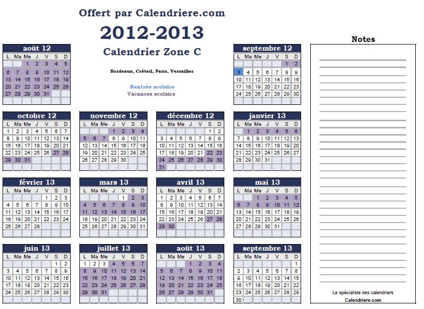 Dates Vacances Fevrier 2012 Zone C