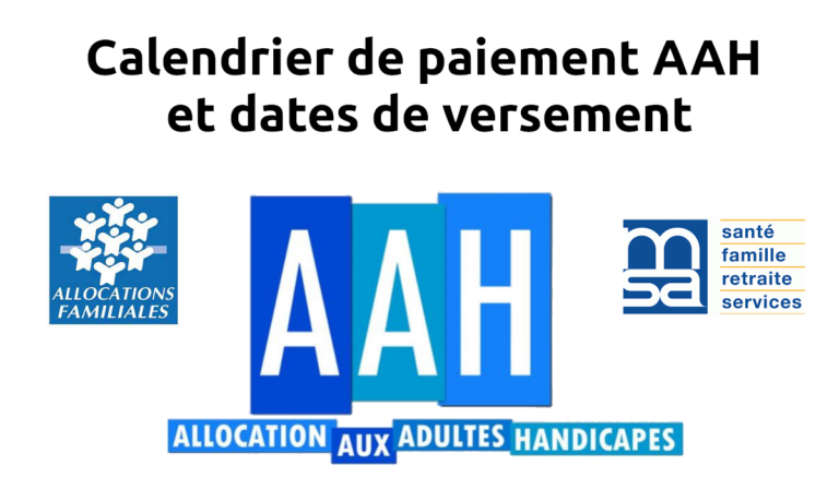 Calendrier de paiement AAH