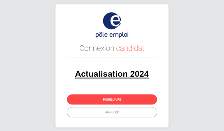 actualisation pole emploi 2024 en ligne