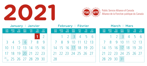 calendrier2021fonctionpublique  Calendrier