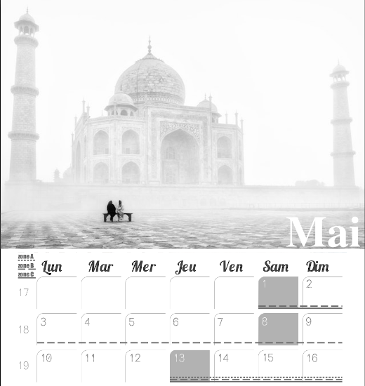 calendrier 2021 voyage mois de mai