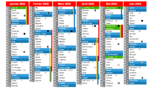 calendrier 2024 à imprimer