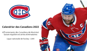 calendrier canadiens 2022