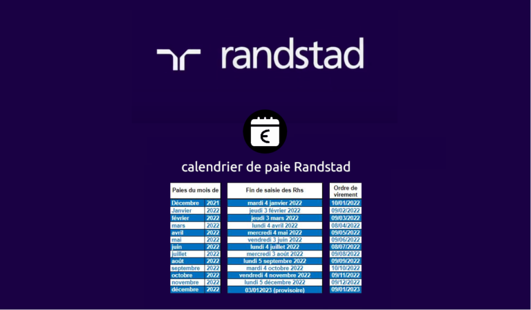 calendrier de paie randstad
