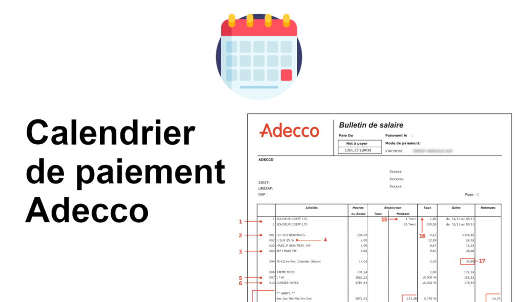 calendrier de paiement adecco