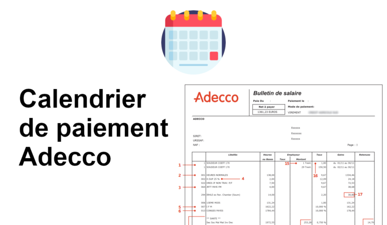 calendrier de paiement adecco