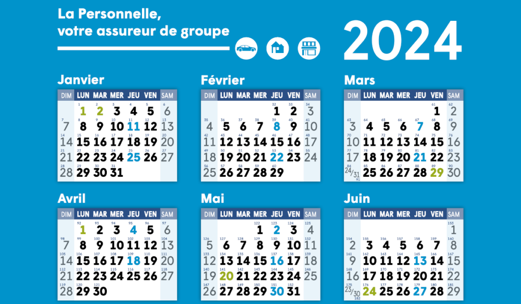 Calendrier fonction publique Québec 2024 SPGQ Jours fériés