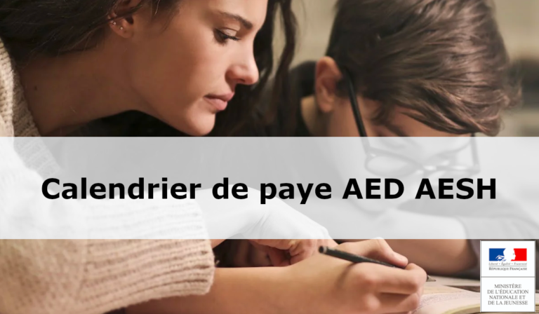 calendrier de paye aed aesh