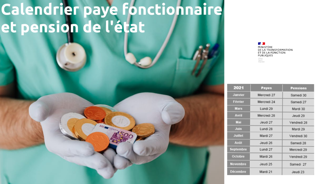 calendrier paye fonctionnaire