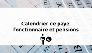 calendrier paye fonctionnaire pension