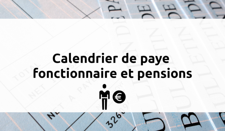 calendrier paye fonctionnaire pension