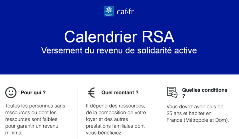 calendrier RSA