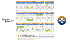 calendrier scolaire CSDN