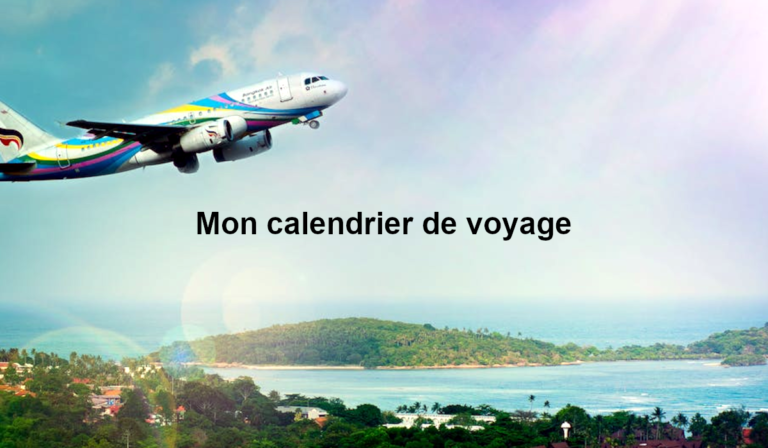 calendrier voyage